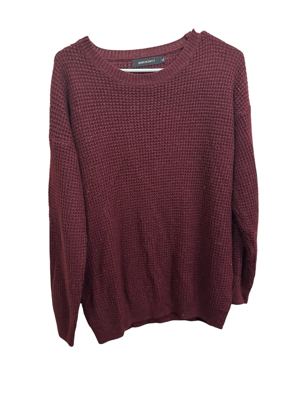 Merokeety Burgundy Knit Sweater XL